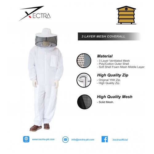 Xectra Triple Layer Mesh Suit W/ Round Hat